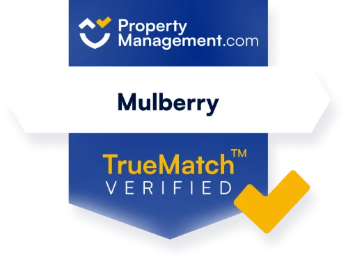 PropertyManagement.com TrueMatch verified badge for Mulberry, Florida